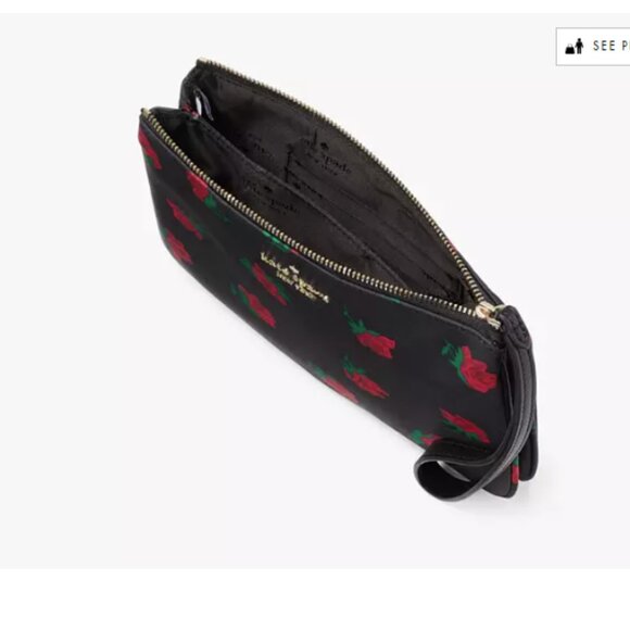 Kate Spade Chelsea Rose Toss Printed Medium Wristlet Pouch - Thumbnail 3